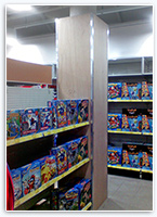 The empty pillar space allocated for the banners.